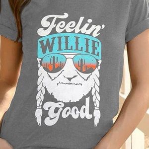 Graphic Tee Shirt Willie Nelson Country Western